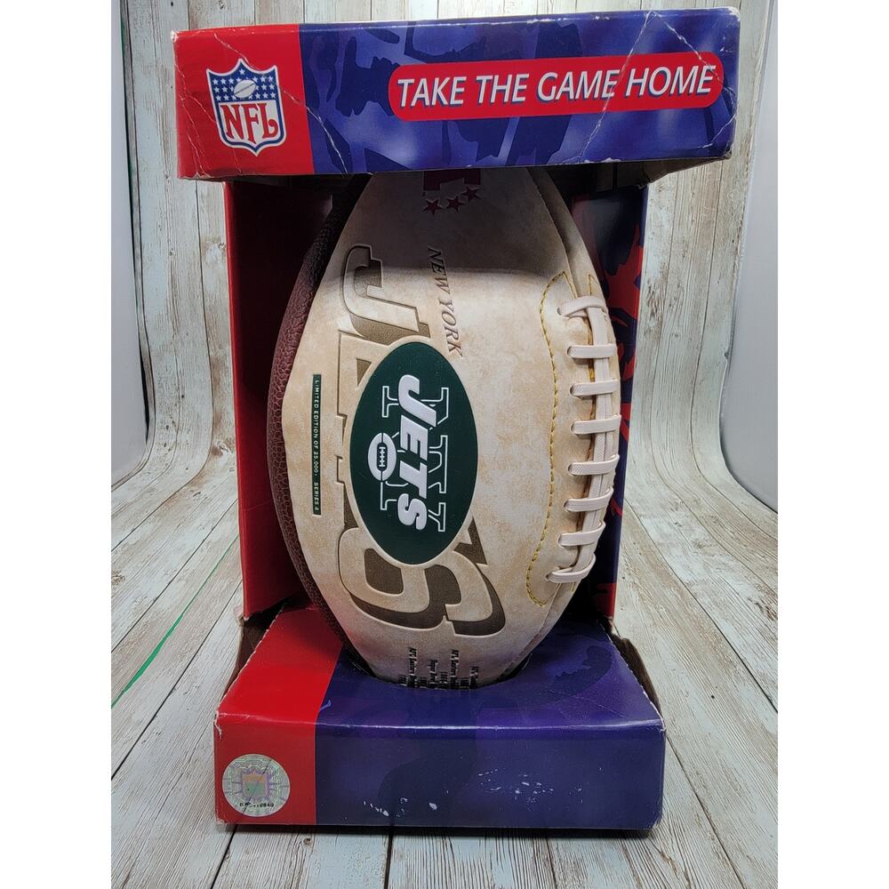 New York Jets Vintage Football Sports Take The Game Home Football Full Size Ball
